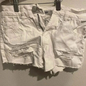 Refuge white Jean shorts distressed